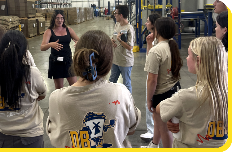 Picture of Interns touring a Roasting Facility