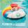 funboy and dutch bros collab, round floatie holding a drink 
