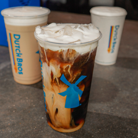 Image featuring three DB drinks on a counter.